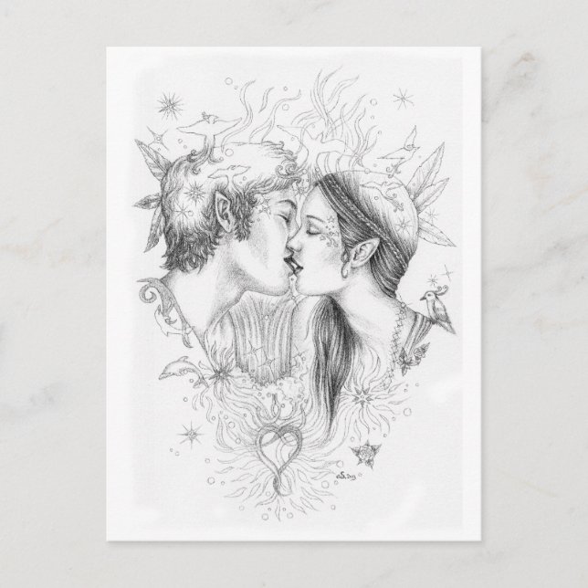 Carte Douces retrouvailles Postcard (Front)