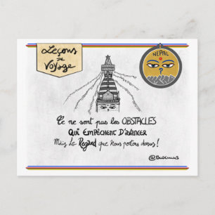 Carte leçons de voyage : Transformez vos obstacle Postcard