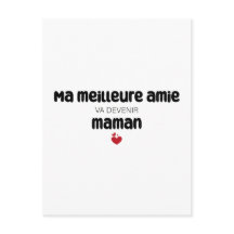 Carte “Ma meilleure amie va devenir maman”