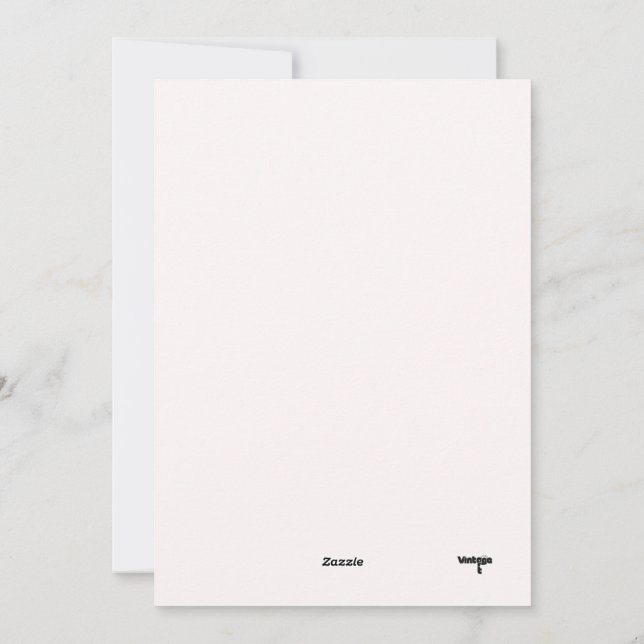 Carte Noël Merry Christmas Vintage Luxe Holiday Card (Back)