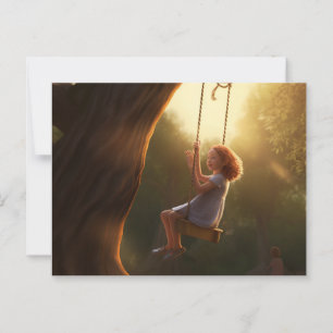 Carte Postale Balancoire Postcard