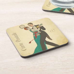 Carte Postale Beverage Coaster