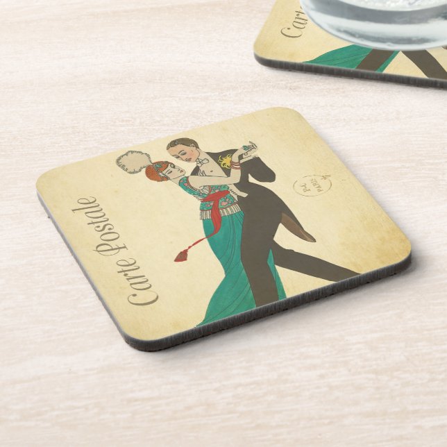 Carte Postale Beverage Coaster (Left Side)