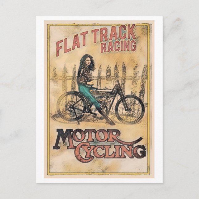 Carte Postale british 1900 race moto aircraft deau Postcard (Front)