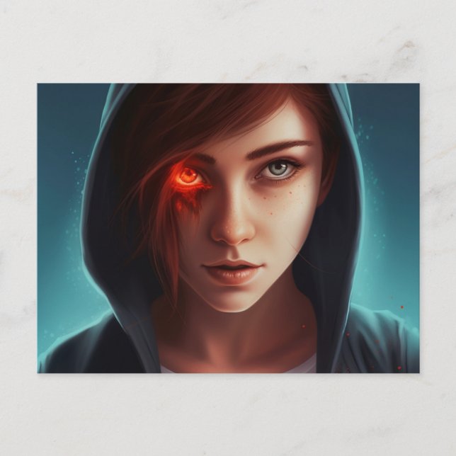 Carte postale fille super-heros postcard (Front)