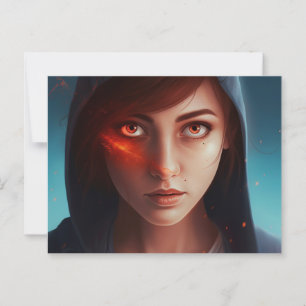 Carte postale fille super-heros postcard