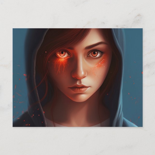 Carte postale fille super-heros postcard (Front)