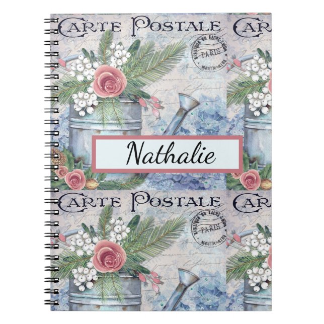 Carte Postale French Vintage watercan  Notebook (Front)