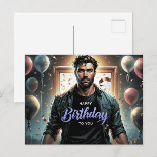 Carte Postale Happy Birthday 2026 -3 Postcard