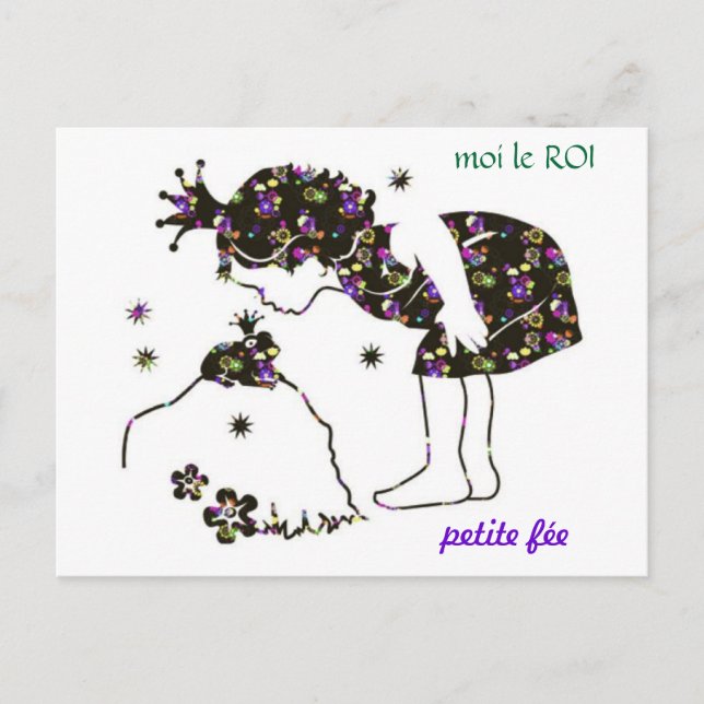 Carte postale jolie petite fée grenouille postcard (Front)
