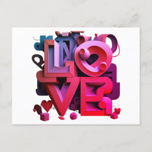 Carte postale "Love is in the Air" Postcard