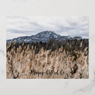 Carte postale Magog-Orford, Qc Foil Holiday Postcard