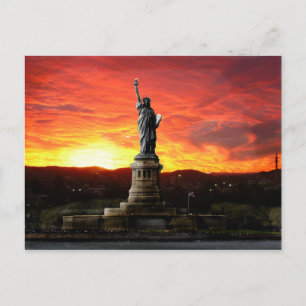 carte postale new York statue liberté Postcard