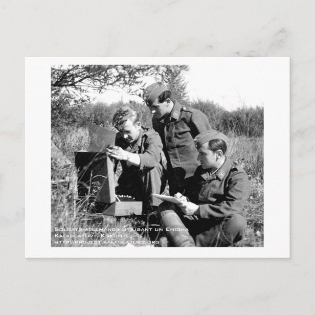 Carte postale Soldats Enigma Postcard (Front)