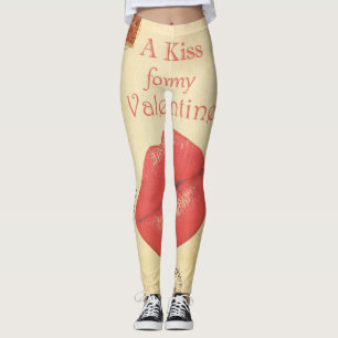Carte Postale Valentine Kiss Women's Leggings