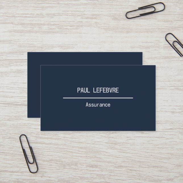 Carte professionnelle minimaliste, moderne business card (Front/Back In Situ)