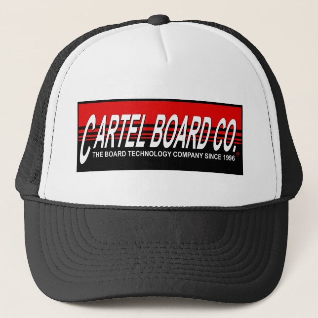 Cartel flow design trucker hat. hat (Front)