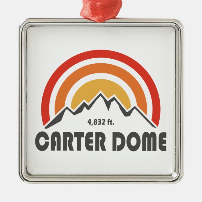 Carter Dome New Hampshire Metal Tree Decoration (Front)