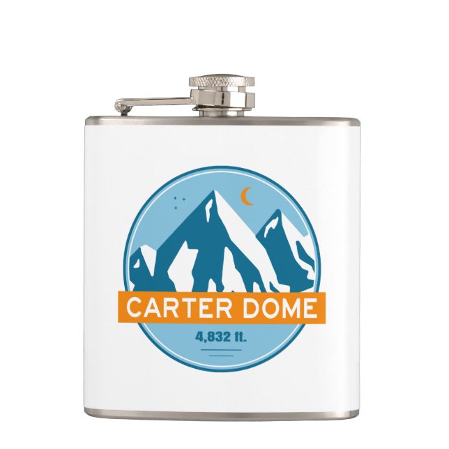 Carter Dome New Hampshire Stars Moon Hip Flask (Front)