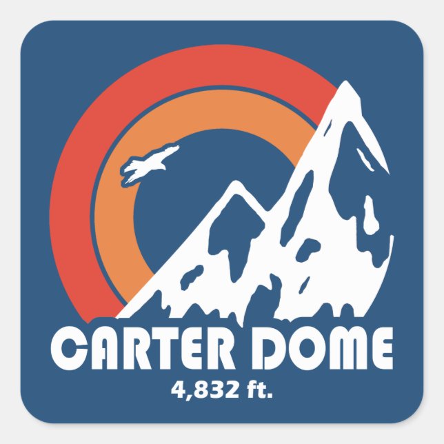 Carter Dome Sun Eagle Square Sticker (Front)