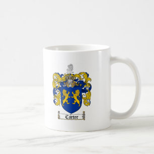 CARTER FAMILY CREST - CARTER COAT OF ARMS COFFEE MUG