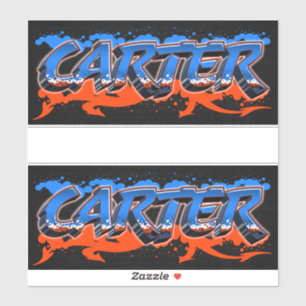 Carter First Name Graffiti Sticker