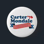 Carter Mondale '76 Retro Election 6 Cm Round Badge<br><div class="desc">Funny Carter Mondale 76 Retro Election gift to forget about current day politics. Vintage democrat election political gear supporting Jimmy Carter in the 1976 election for president.</div>
