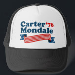 Carter Mondale '76 Retro Election Trucker Hat<br><div class="desc">Funny Carter Mondale 76 Retro Election gift to forget about current day politics. Vintage democrat election political gear supporting Jimmy Carter in the 1976 election for president.</div>