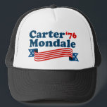 Carter Mondale '76 Retro Election Trucker Hat<br><div class="desc">Funny Carter Mondale 76 Retro Election gift to forget about current day politics. Vintage democrat election political gear supporting Jimmy Carter in the 1976 election for president.</div>