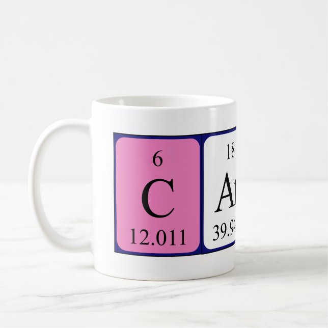 Carter periodic table name mug (Left)