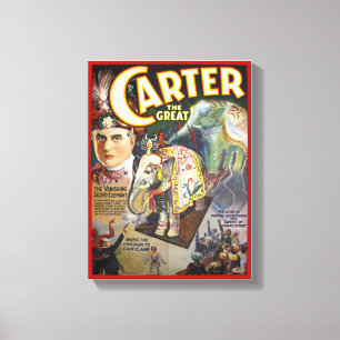 Carter The Great Restored Vintage Magician Poster Canvas Print