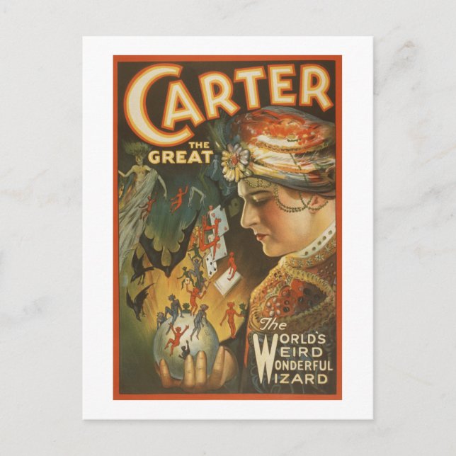 Carter the Great - The World's Weird Wizard Postcard (Front)