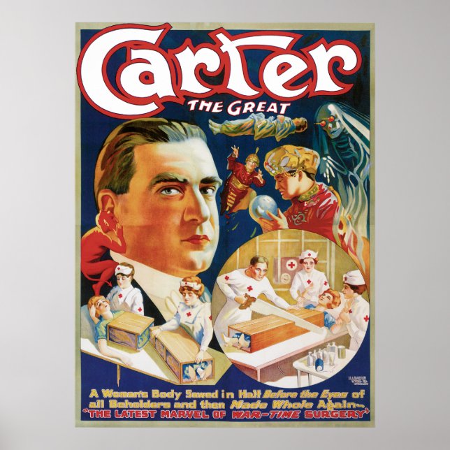 Carter The Great Vintage Magician Advertisement Poster (Front)