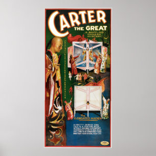Carter The Great ~ Weird Wizard Vintage Magic Act Poster