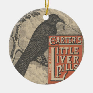 Carter's Little Liver Pills Ephemera Ceramic Tree Decoration