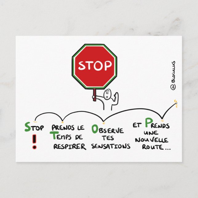 Cartes de coaching : S.T.O.P. Postcard (Front)