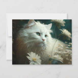 Cartes Postales Cat Fleur Postcard