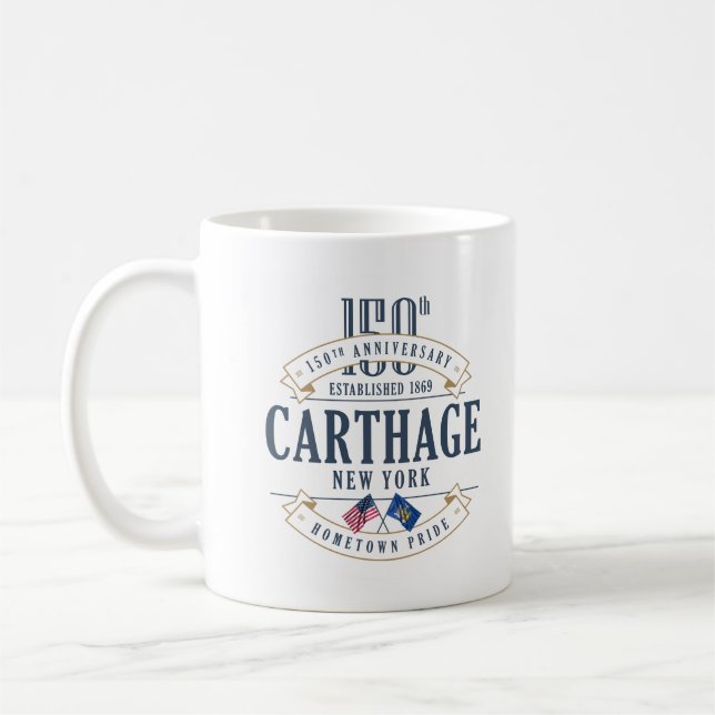 Carthage, New York, 150th Anniversary Coffee Mug (Left)