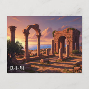 Carthage Tunisia Travel Postcard