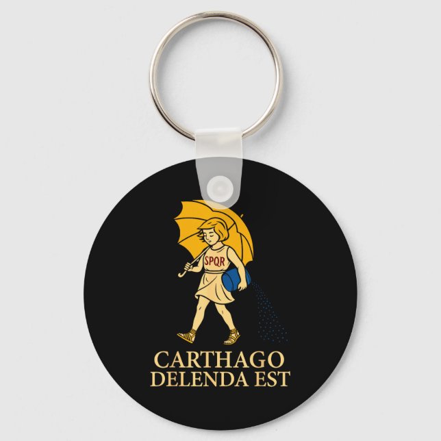 Carthago Delenda Est Funny Roman History Attire (s Key Ring (Front)