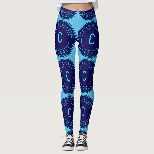 Cartier Classic logo blue Leggings (Front)