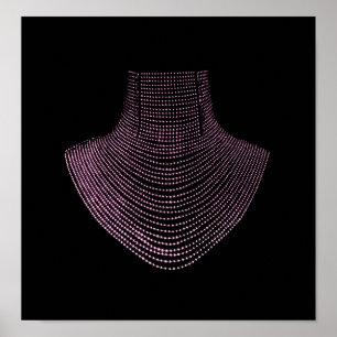 Cartierr Pink Necklace ~ Poster 11x11.34