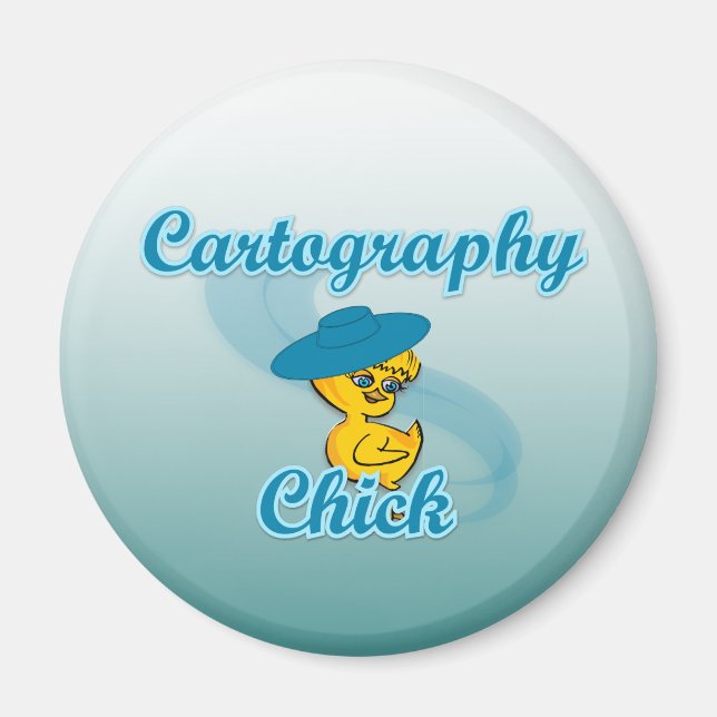 Cartography Chick #3 Magnet (Front)