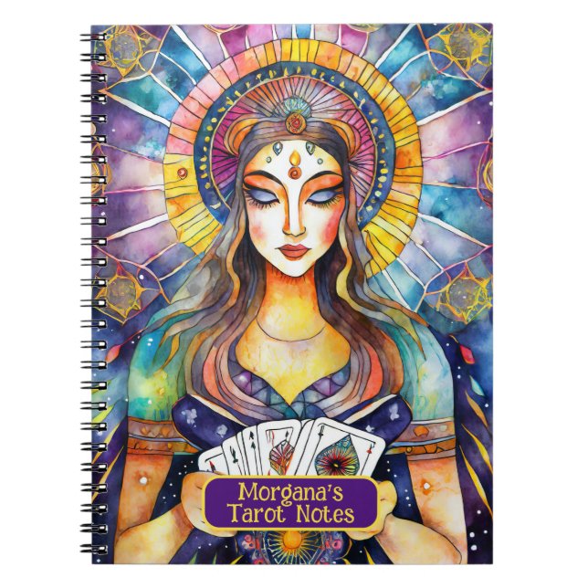 Cartomancy and Tarot Card Readings Interpretations Notebook (Front)