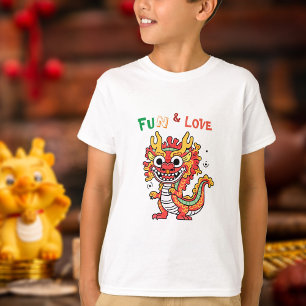 Carton Dragon Chinese New Year Fun Fu Kids Gift T T-Shirt