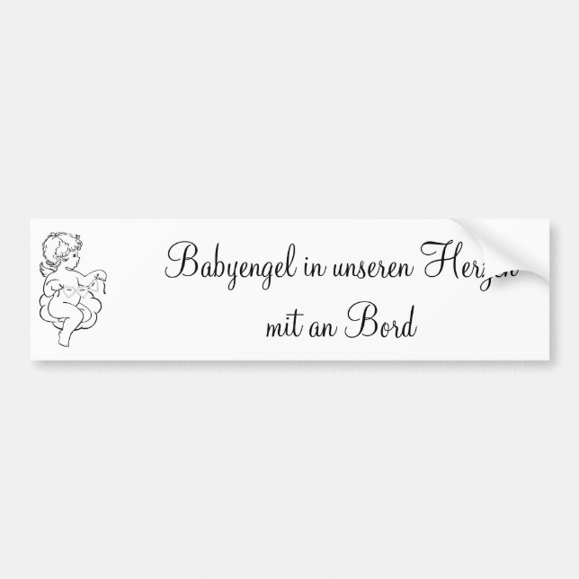 Carton stickers baby angels in our hearts with B (Front)