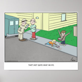 Cartoon about pest control personalised poster
