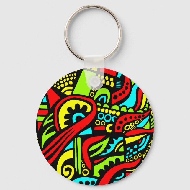 Cartoon Abstract Key Ring (Front)