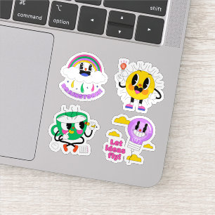 Cartoon acid Idea sticker set