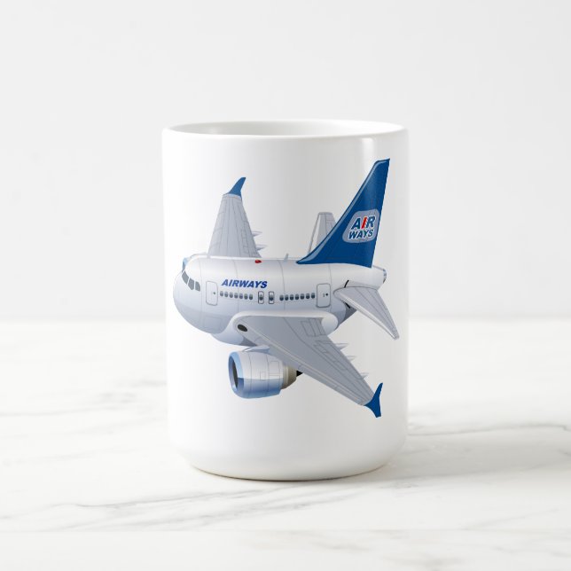Cartoon aeroplane coffee mug (Center)